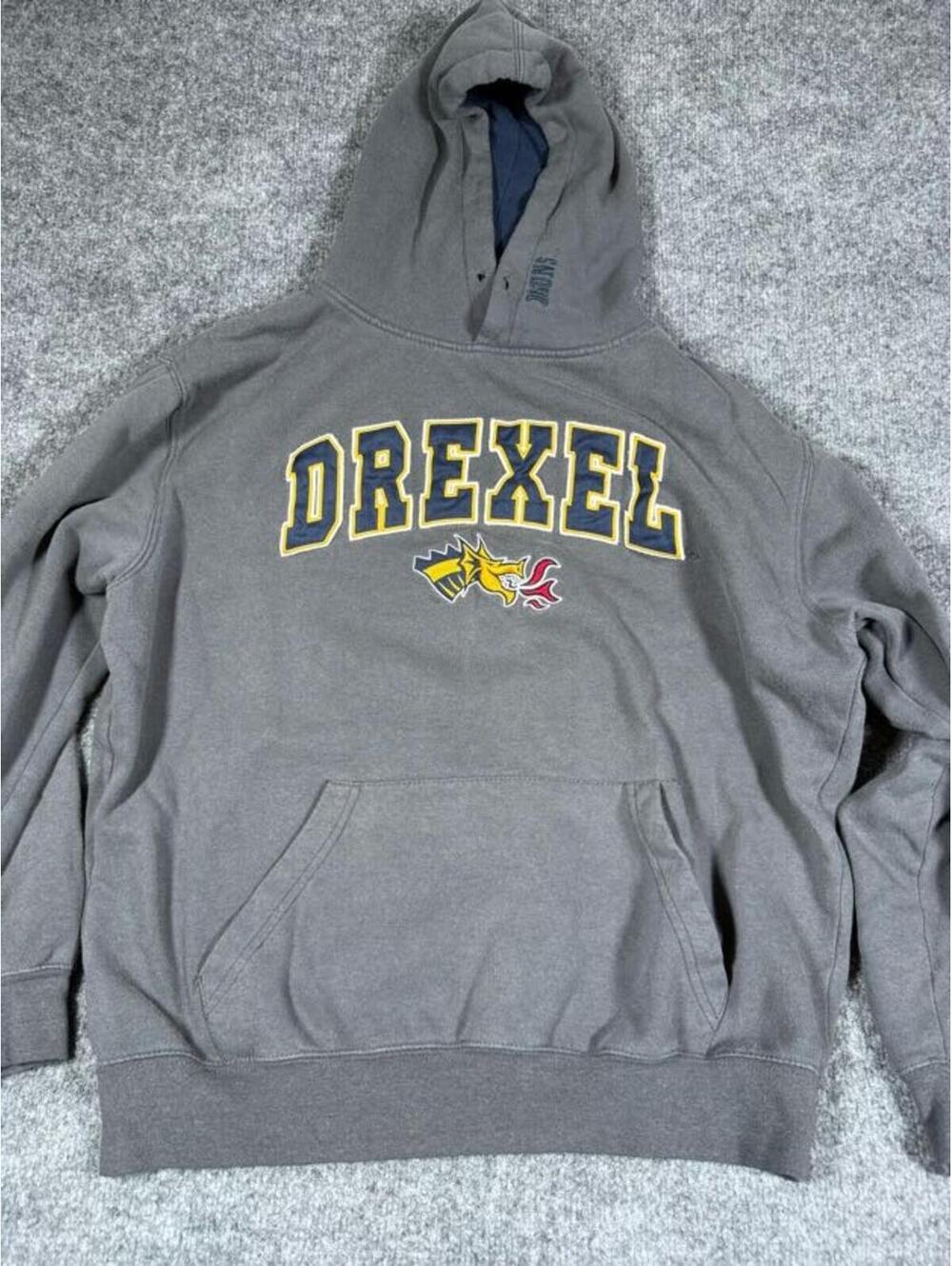Colosseum Drexel University Gray Hoodie Sweatshirt Large